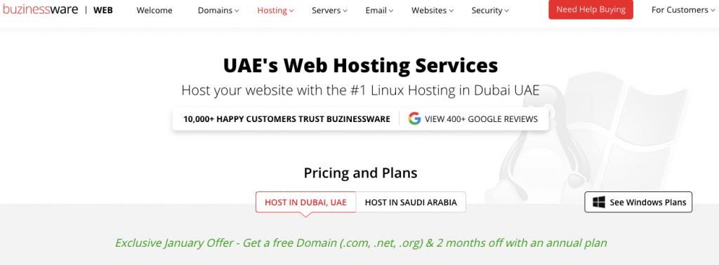 Best Web Hosting In Dubai Buzinessware
