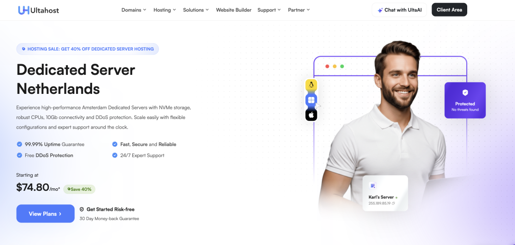 UltaHost Netherlands Dedicated Server