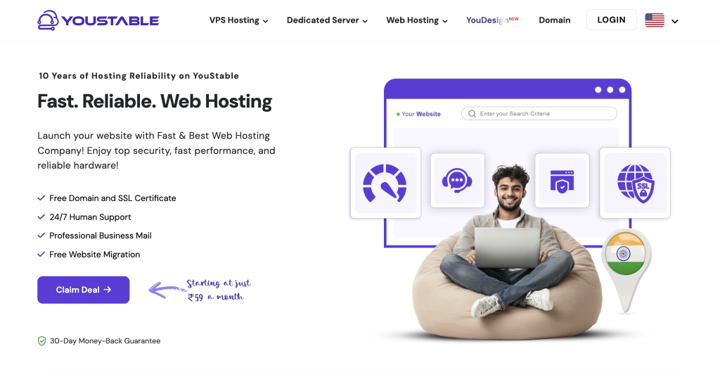 YouStable web hosting